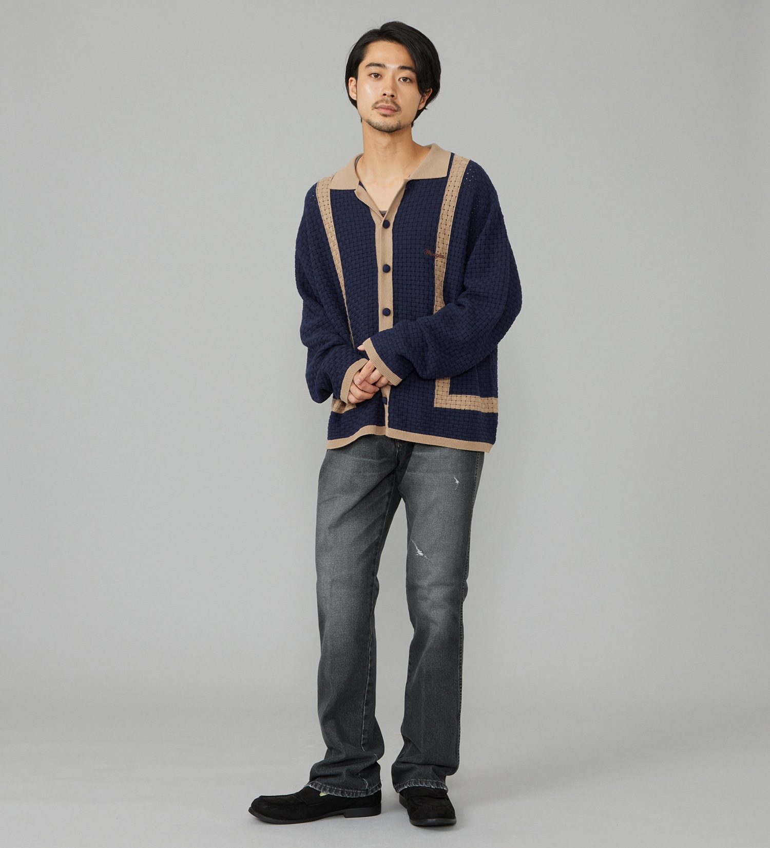 Wrangler(ラングラー)のKNIT SHIRTS/ニットシャツ|トップス/シャツ/ブラウス/メンズ|ネイビー