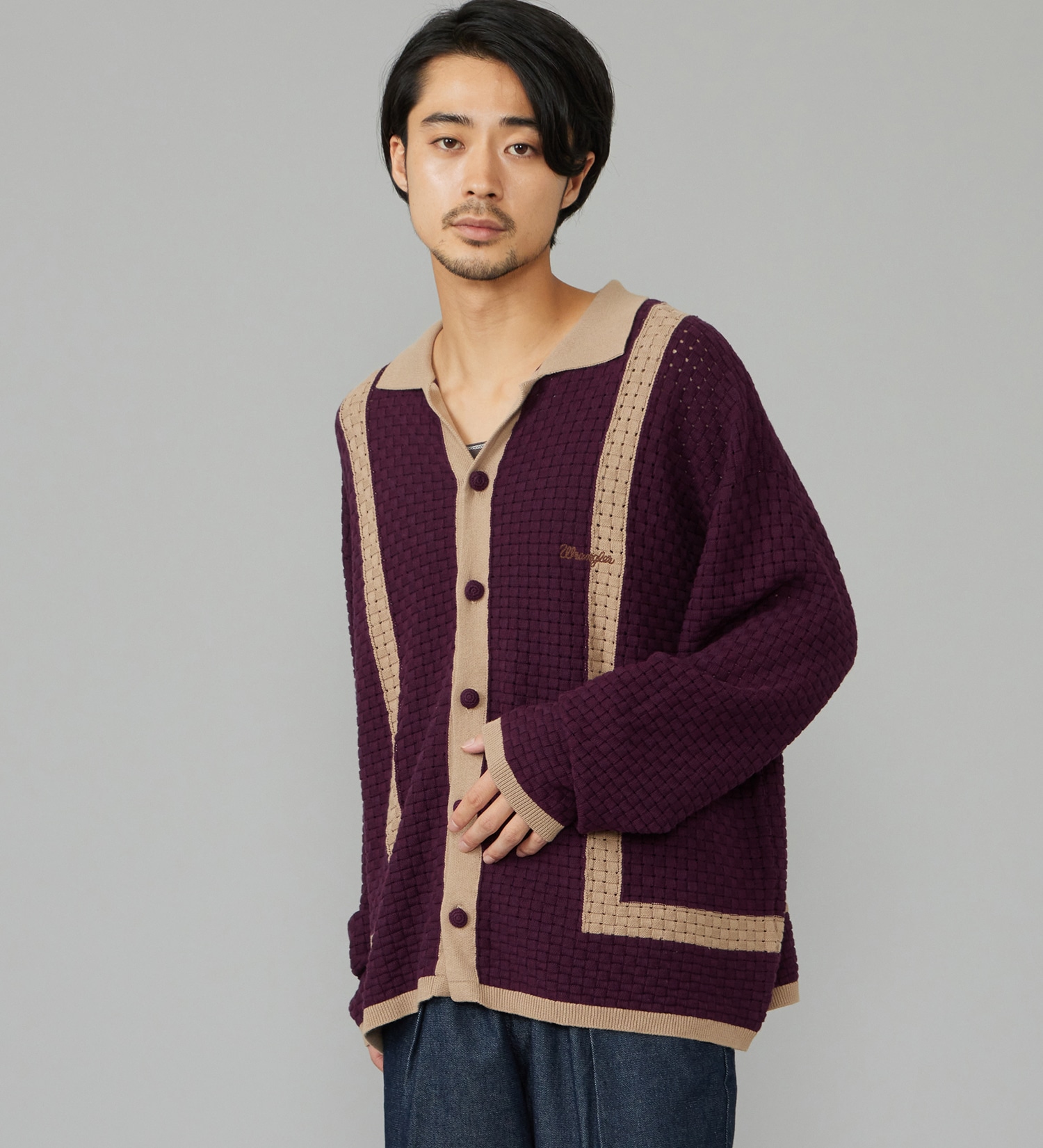 Wrangler(ラングラー)のKNIT SHIRTS/ニットシャツ|トップス/シャツ/ブラウス/メンズ|ワイン