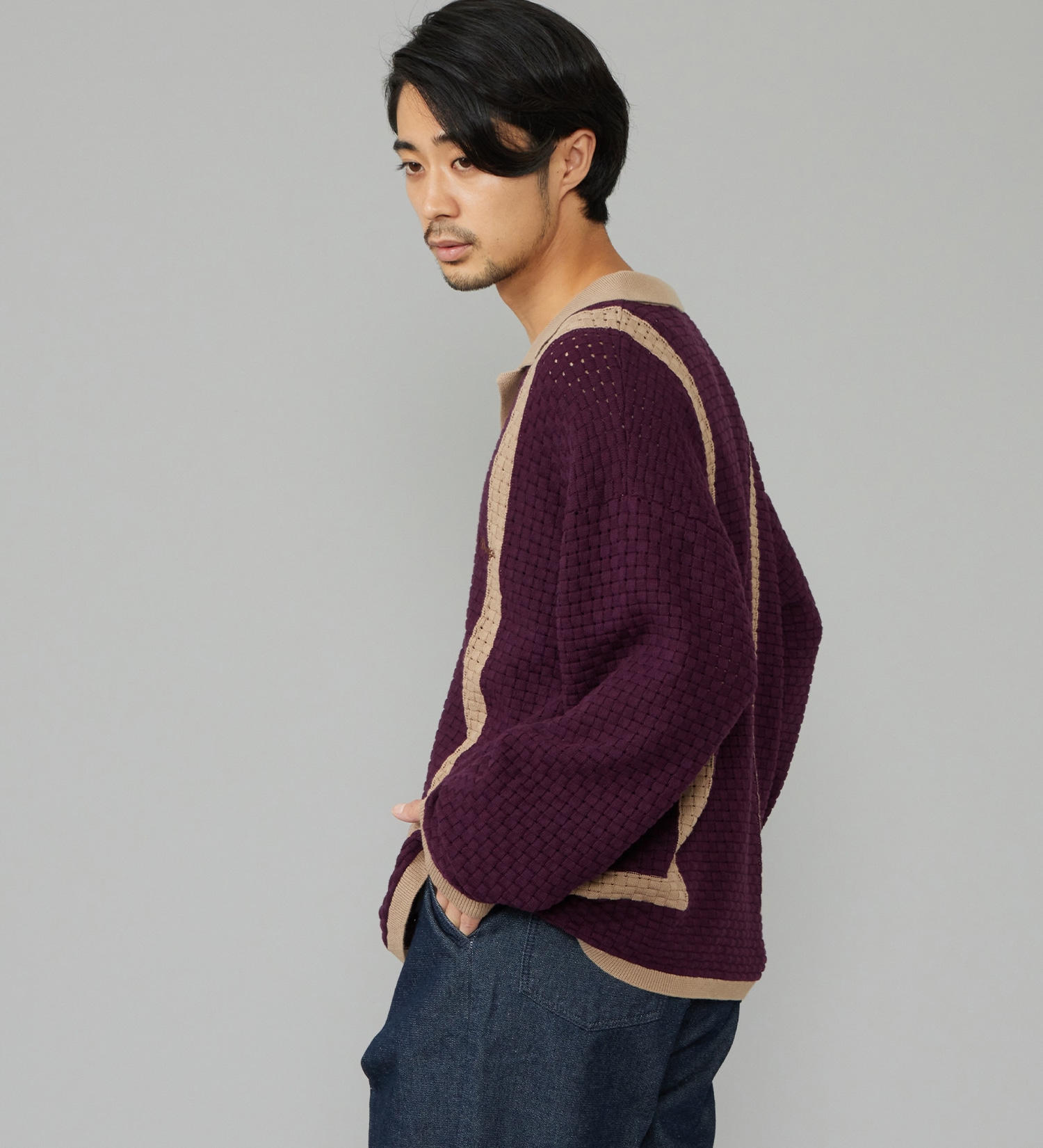 Wrangler(ラングラー)のKNIT SHIRTS/ニットシャツ|トップス/シャツ/ブラウス/メンズ|ワイン