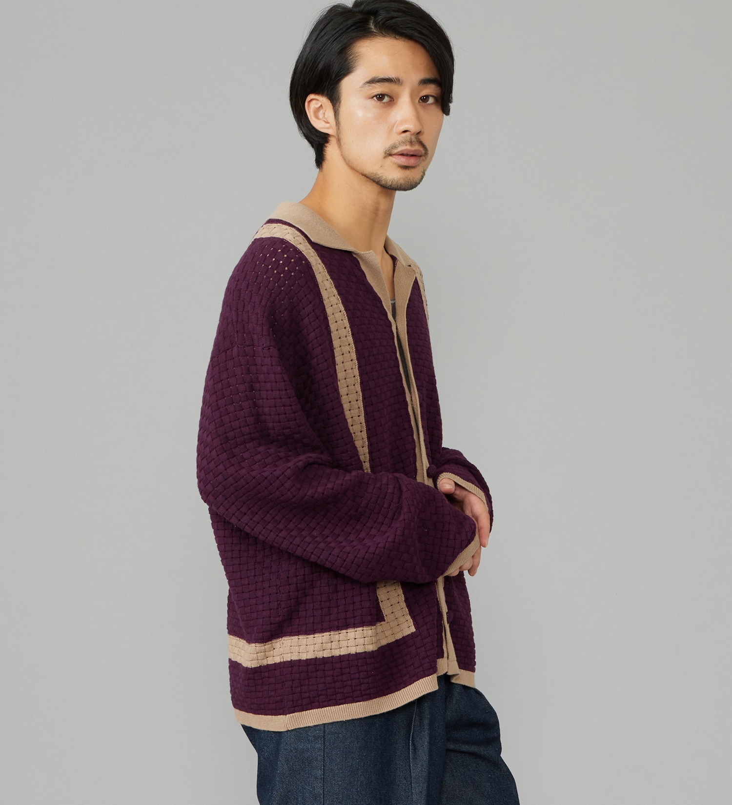 Wrangler(ラングラー)のKNIT SHIRTS/ニットシャツ|トップス/シャツ/ブラウス/メンズ|ワイン