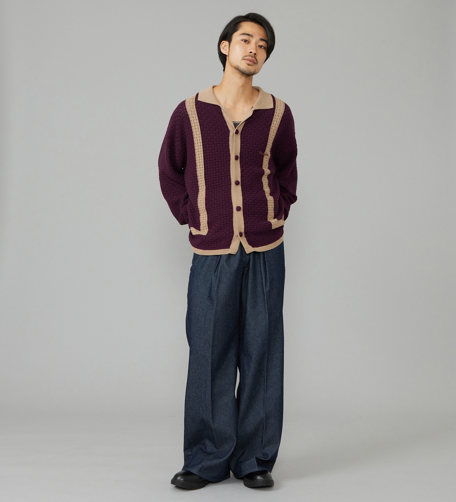 Wrangler(ラングラー)のKNIT SHIRTS/ニットシャツ|トップス/シャツ/ブラウス/メンズ|ワイン