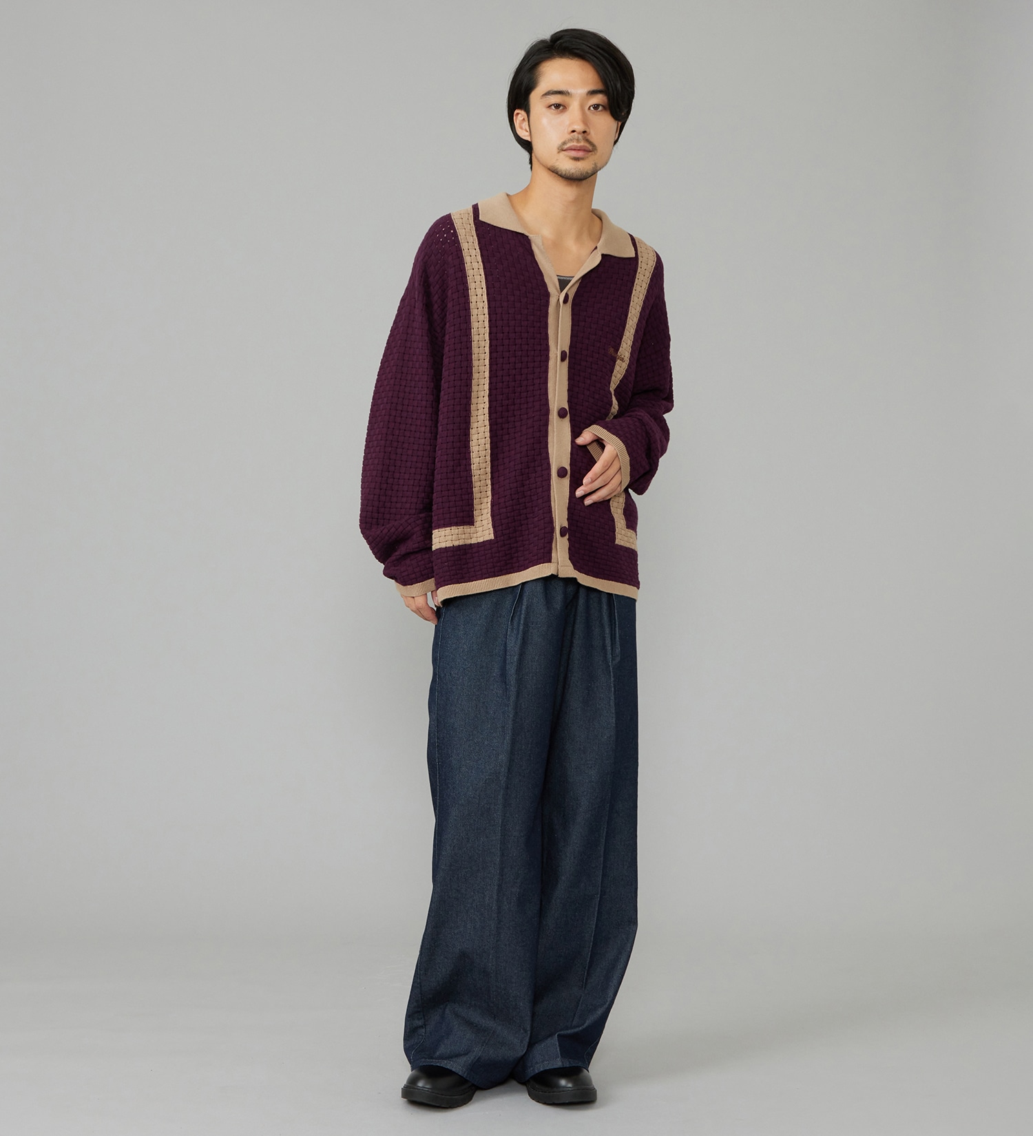 Wrangler(ラングラー)のKNIT SHIRTS/ニットシャツ|トップス/シャツ/ブラウス/メンズ|ワイン