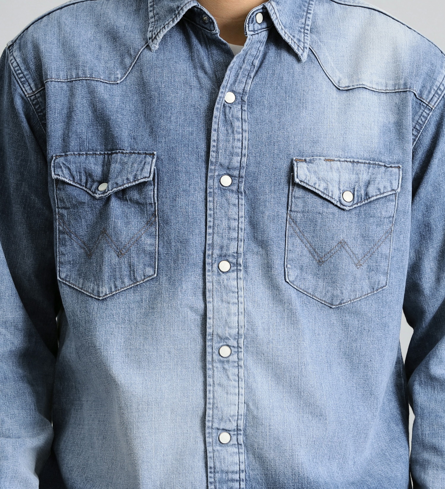 Wrangler(ラングラー)の【27MW】 Chris Ureyウエスタンシャツ|トップス/シャツ/ブラウス/メンズ|淡色ブルー