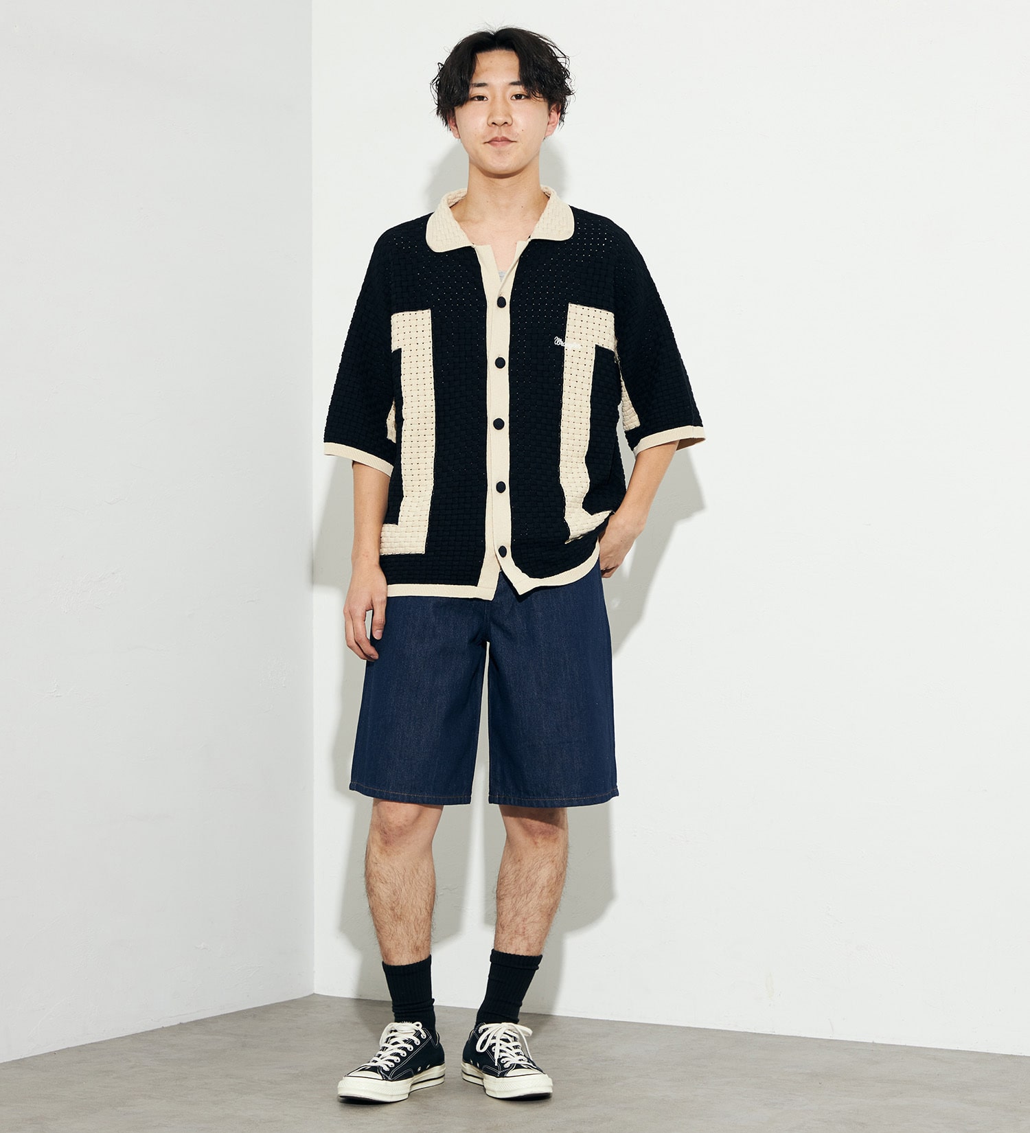 Wrangler(ラングラー)の【men's FUDGE 5月号掲載】ルーズフィットデニムショーツ|パンツ/デニム/ジーンズパンツ/メンズ|インディゴブルー