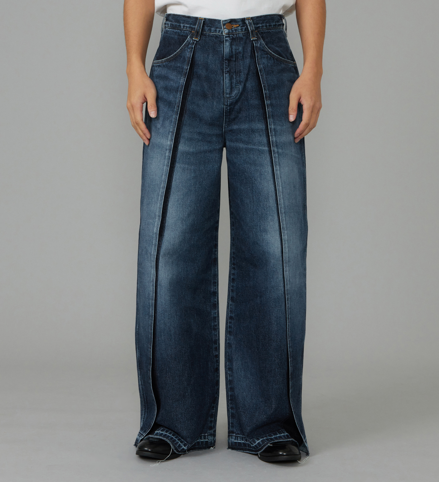 Wrangler(ラングラー)のWREMAKE RAYERD JEAN/リメイクレイヤードジーンズ【セットアップ可】|パンツ/デニム/ジーンズパンツ/メンズ|中色ブルー
