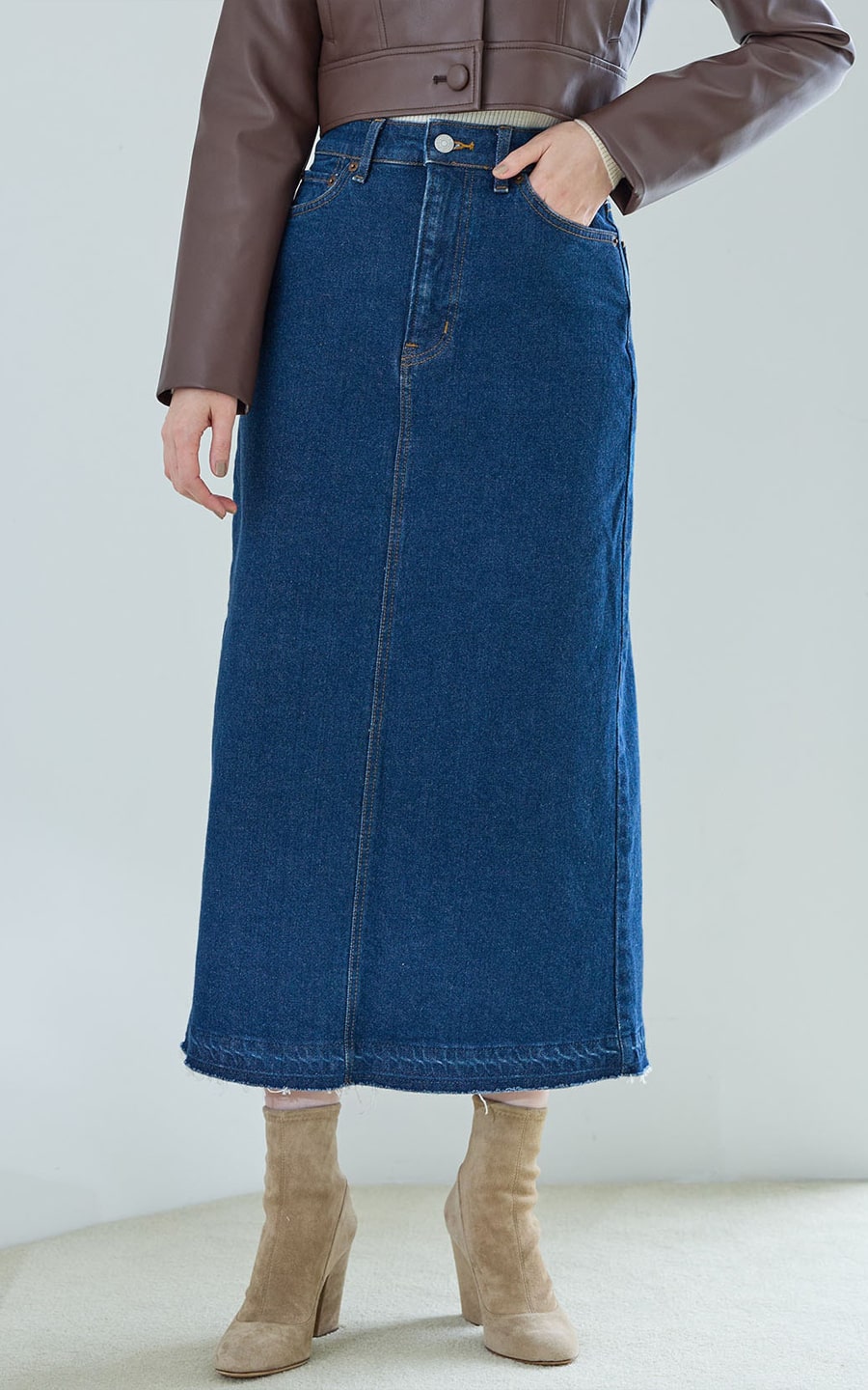 EDWIN LADIES essentials ロングデニムスカート
