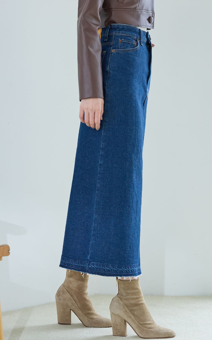 EDWIN LADIES essentials ロングデニムスカート